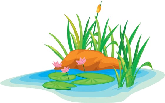 illustration of island on white