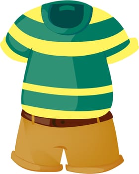 illustration of boy apparel on white