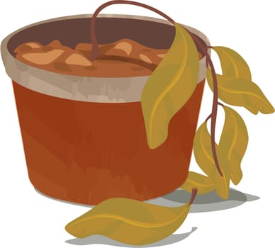 illustration of plant on white