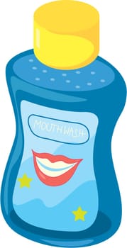 illustration of mouth wash on white
