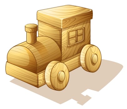 illustration of train engine on a white background