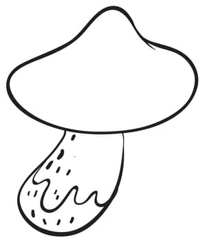 Illustration of a simple mushroom