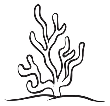 illustration of a under water plant on a white background