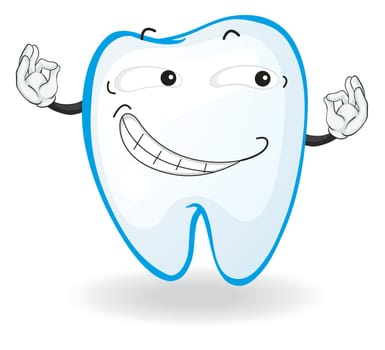 illustration of a tooth on a white background