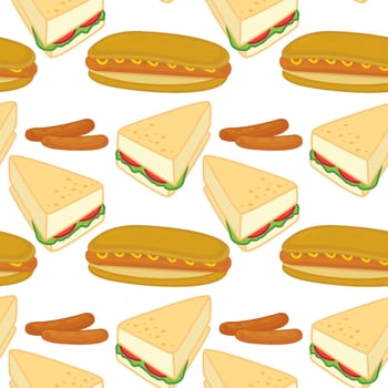 illustration of a sandwich on a white background
