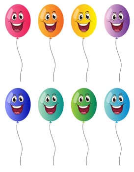 illustration of balloons on a white background