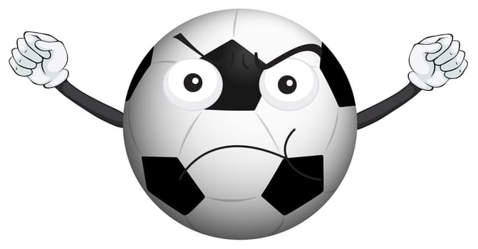 illustration of a football on a white background