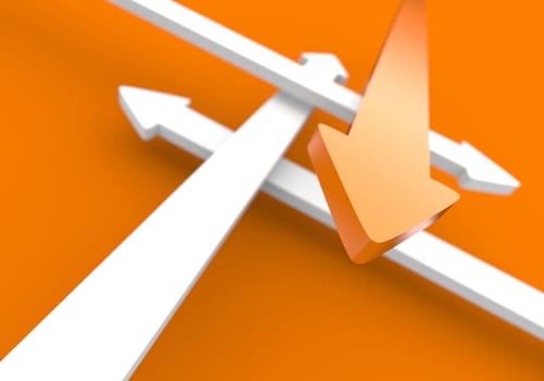 Find the Right Way - Orange White