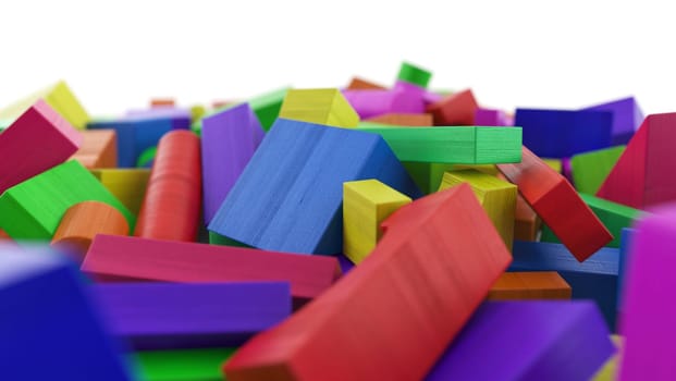 Wooden building blocks - The colourful mix 3