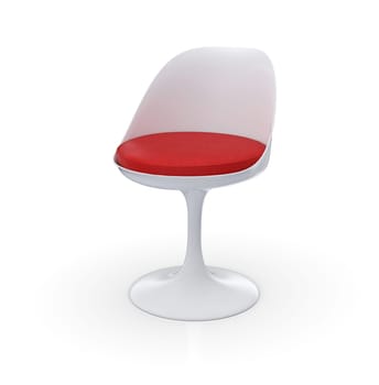 Retro Design Chair - Red White
