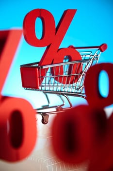 Concept of discount, Percent sign