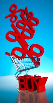 Shopping trolley Percent