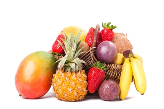 colorful fresh fruit basket