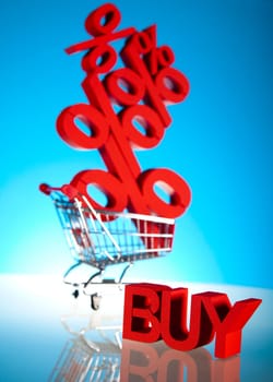 Shopping trolley Percent