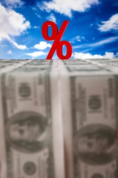 Concept of discount, Percent sign