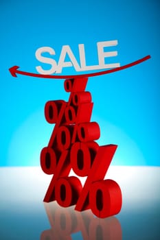 Sale, percent concept