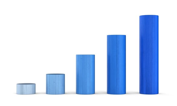 Uptrend Blue - 3D Building Blocks Diagram Round 1