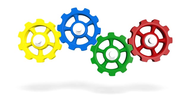 Colorful Gears - Green Red Blue Yellow 14