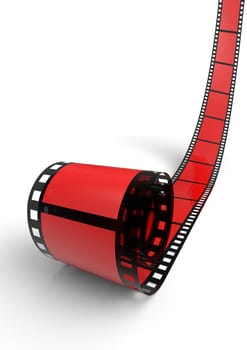 Blank Film Reel Red 03