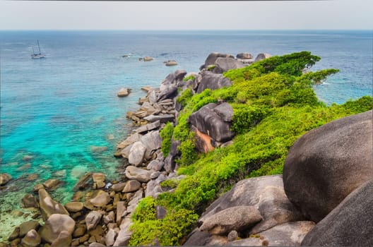Similan island beautiful ocean coast view in Andaman Sea, Thailand