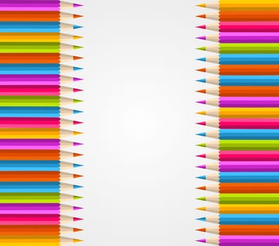 Illustration of colored pencils pattern. Vector file layered for easy manipulation and custom coloring.