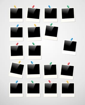 Retro Polaroid photo frame on white background. Vector file layered for easy manipulation and custom coloring.
