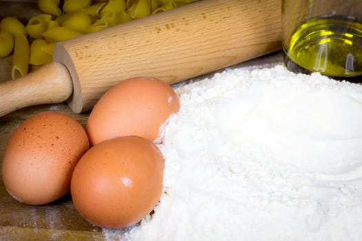Making pasta food ingredients