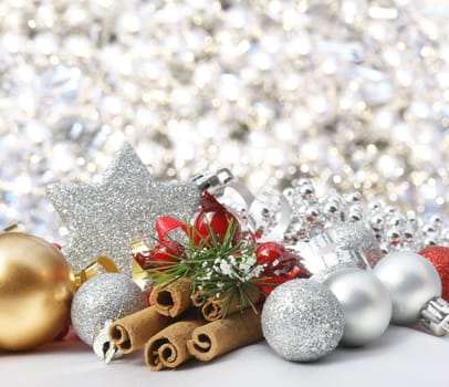 Silver Christmas background