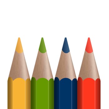 4 colored pins in series