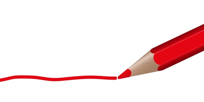 red pin draws line