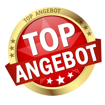 Button with banner " TOP OFFER """