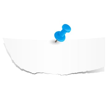 Paper scraps with pin