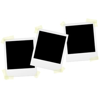 Polaroids with adhesive strips