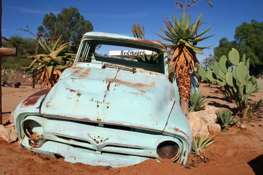 Desert gas station in Solitaire. Namibia