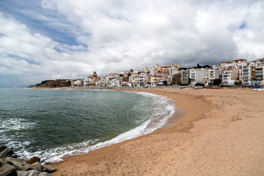Beach of Sant Pol de Mar Catalonia Spain