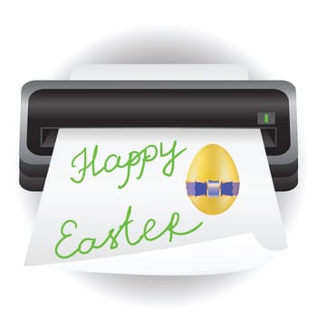 colorful illustration with  easter greeting card  for your design