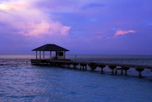 The blue hour in the Maldives