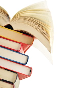Composition with books on the table