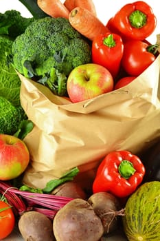 Composition with variety of fresh vegetables