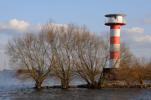Pastures and lighthouse