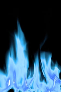 bright blue flames on an open fire that give that warm feeling
