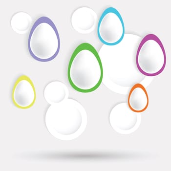 illustration with easter eggs paper  background  for your design