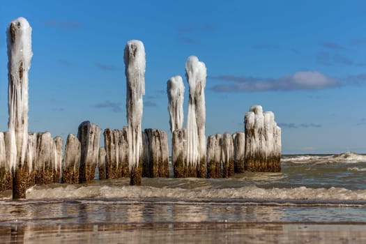 Groynes in winter