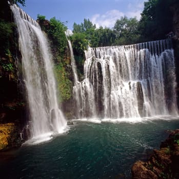 Waterfalls in Jajce, Bosnia-Herzegovina