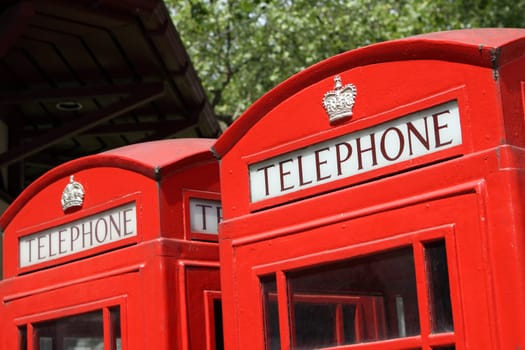 Phone booths in London