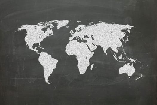 world map on chalk board, world map from www.lib.utexas.edu