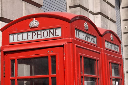 Phone booths in London
