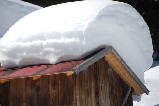 Snowy cabin