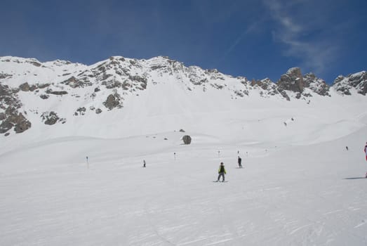 Winter sports area on the Arlberg