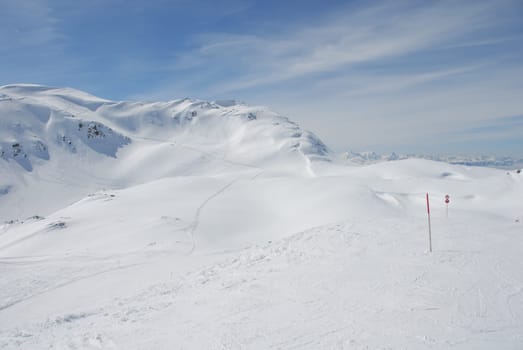 Winter landscape on the Arlberg